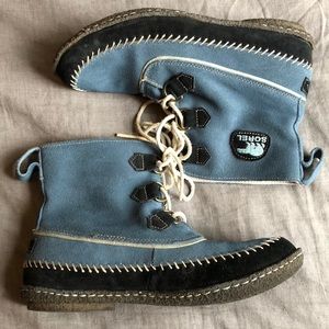 Sorel blue suede boots. Size 11